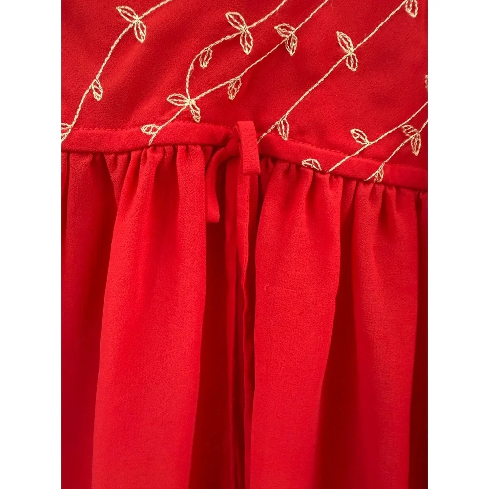 Victorias Secret Womens Babydoll Slip Dress M Red Y2K Coquette Fairycore